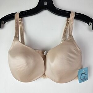 Felina 34D Beige Nude Bra 6894 Underwire Smooth Lightly Lined T Shirt Lingerie